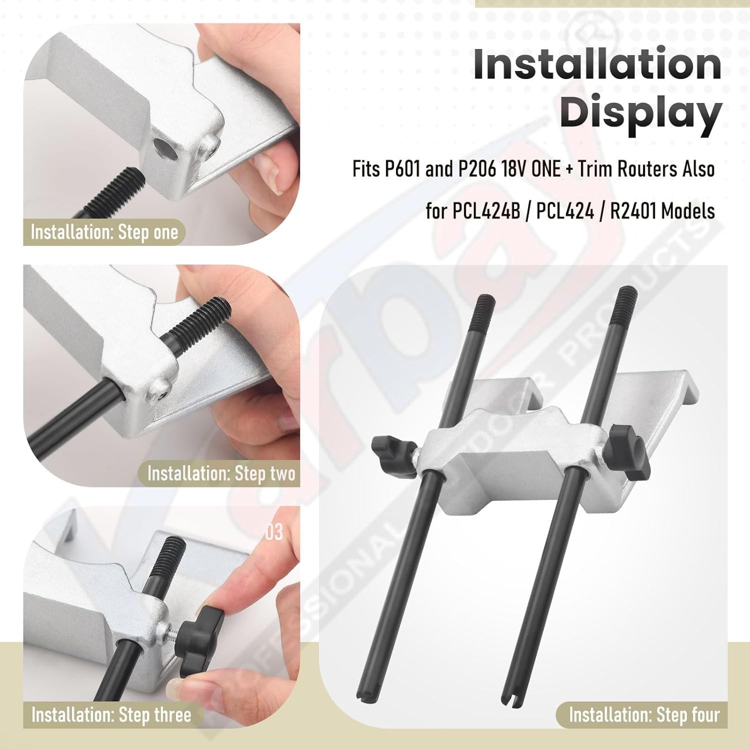 Edge Guide Assembly for 18V Trim Routers, Compatible with Multiple Models