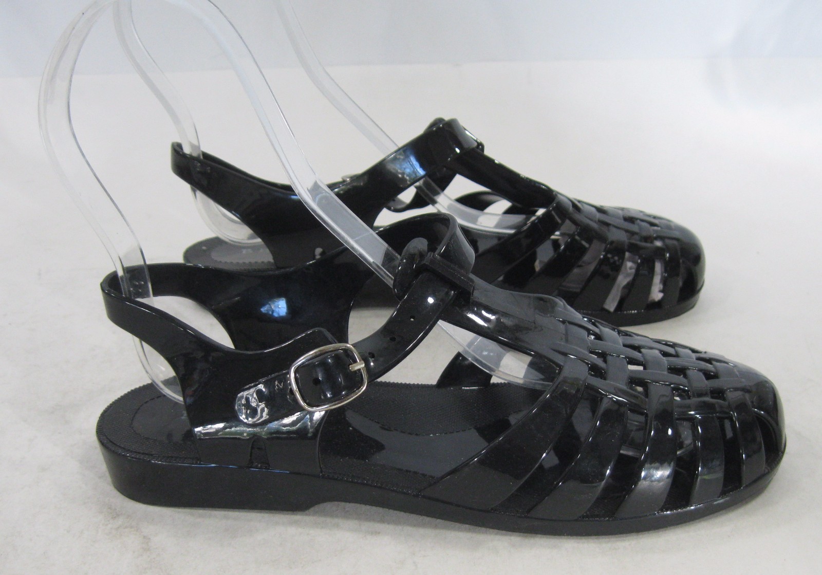 new Black Summer Beach Retro  Jellies Jelly  Sandal  Women  Size  7