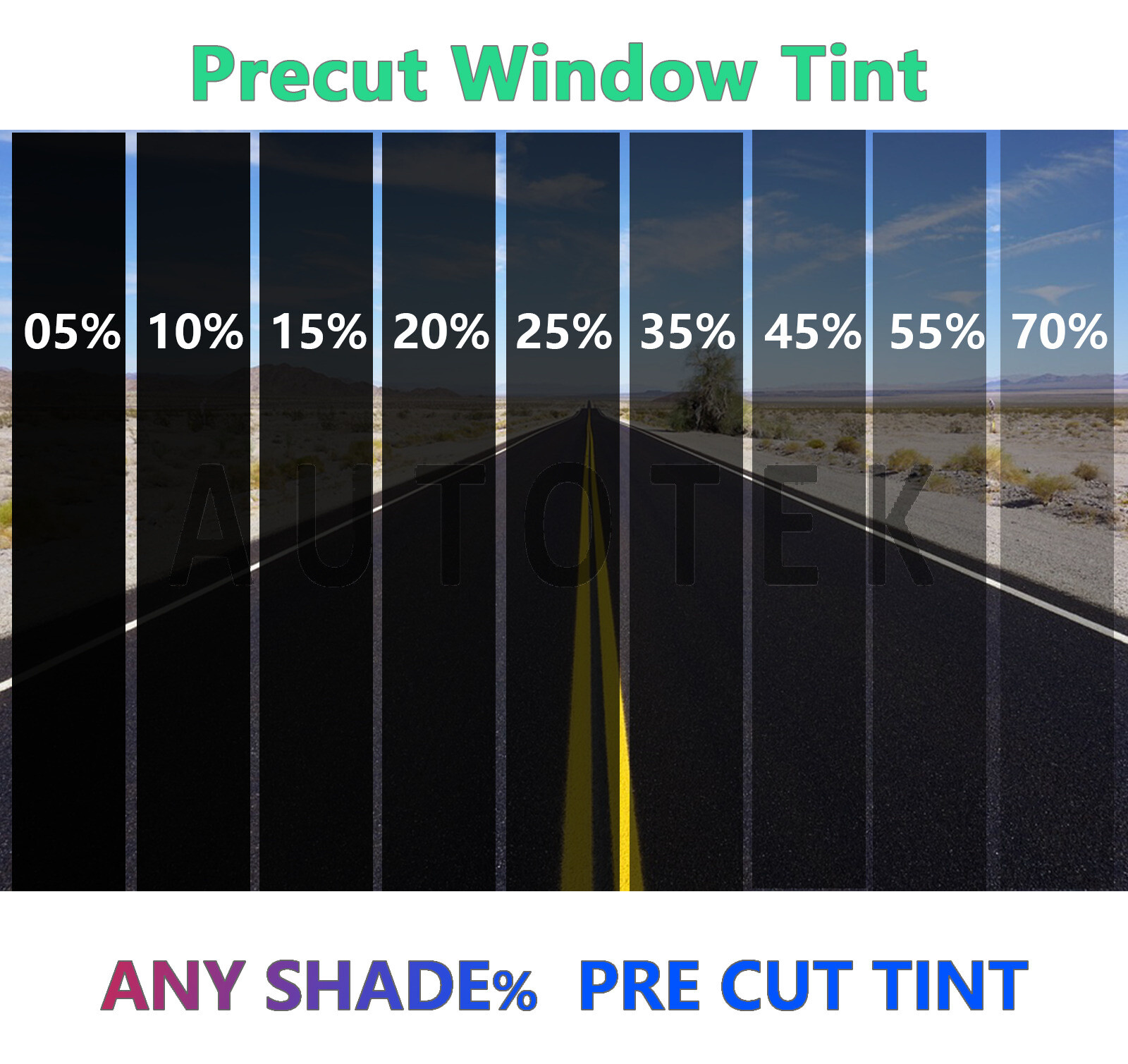 PreCut All Side + Rear Window Premium Film Any Tint Shade % For All Nissan Versa