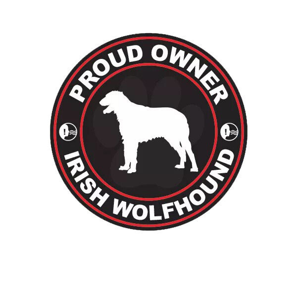 Danger Farting Irish Wolfhound Sticker Decal