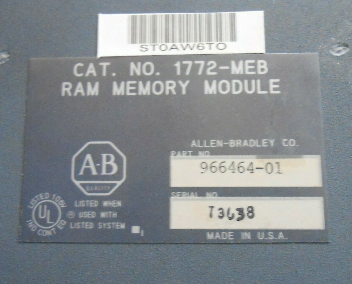 ALLEN BRADLEY 1772-MEB RAM MEMORY BOARD MODULE NEW SURPLUS