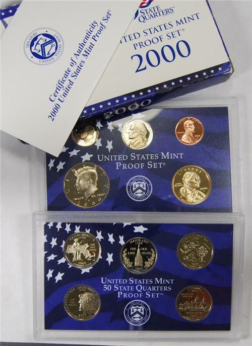 2000 United States Mint Proof Set, in Original Government Packaging, Ships Free