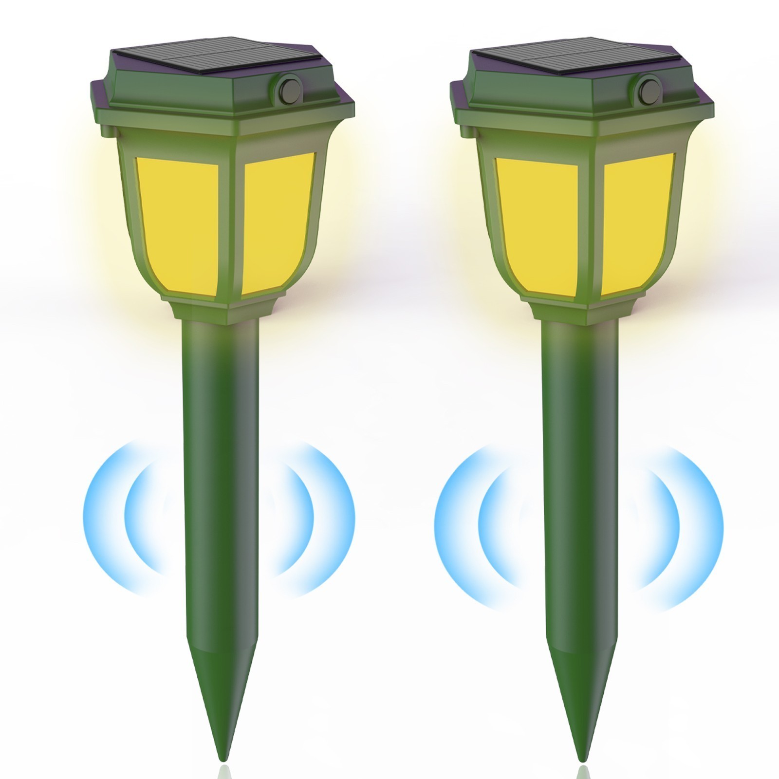 LOT Mole Solar Ultrasonic Animal Repeller Rabbit Snake Repellent Buzzer for Farm