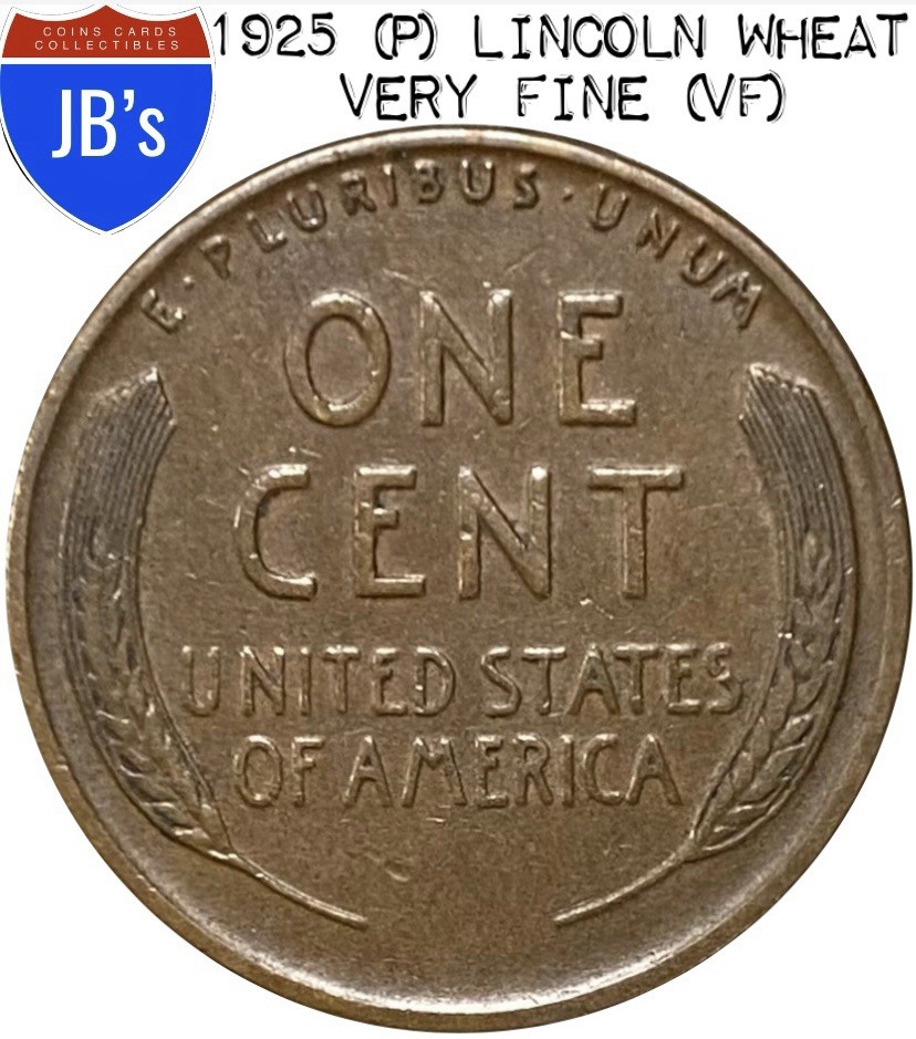 1925 (P) Lincoln Wheat Cent Penny 1c - VERY FINE (VF)