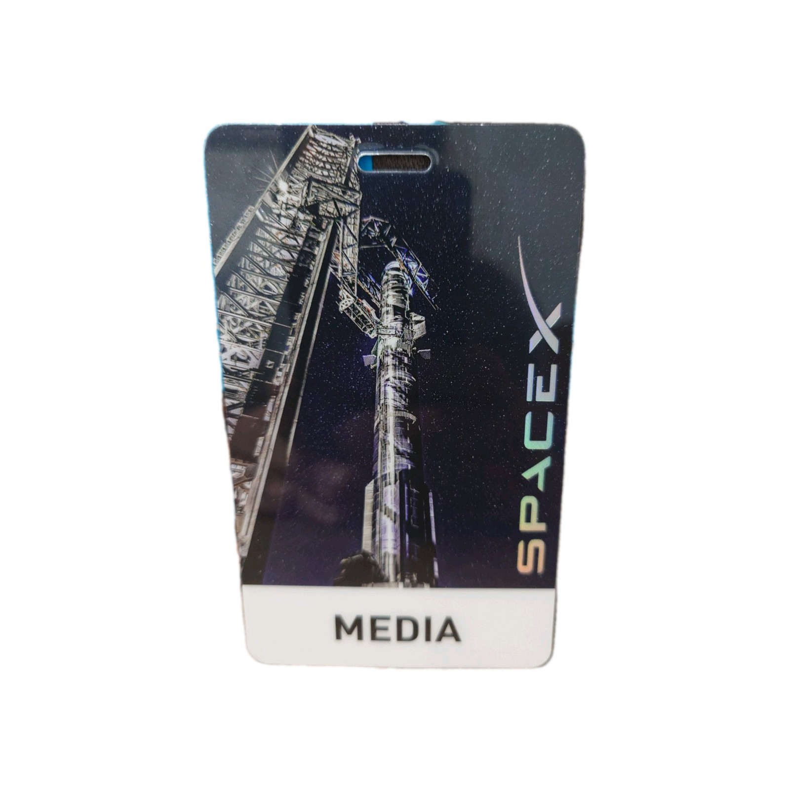 SpaceX Starship Authentic Plastic Media Badge Starbase Texas Collectable