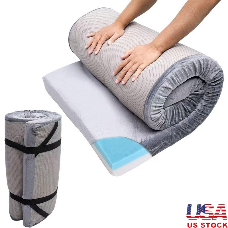 Waterproof Memory Foam Camping Mattress Portable Sleeping Pad Travel Sleep Mat