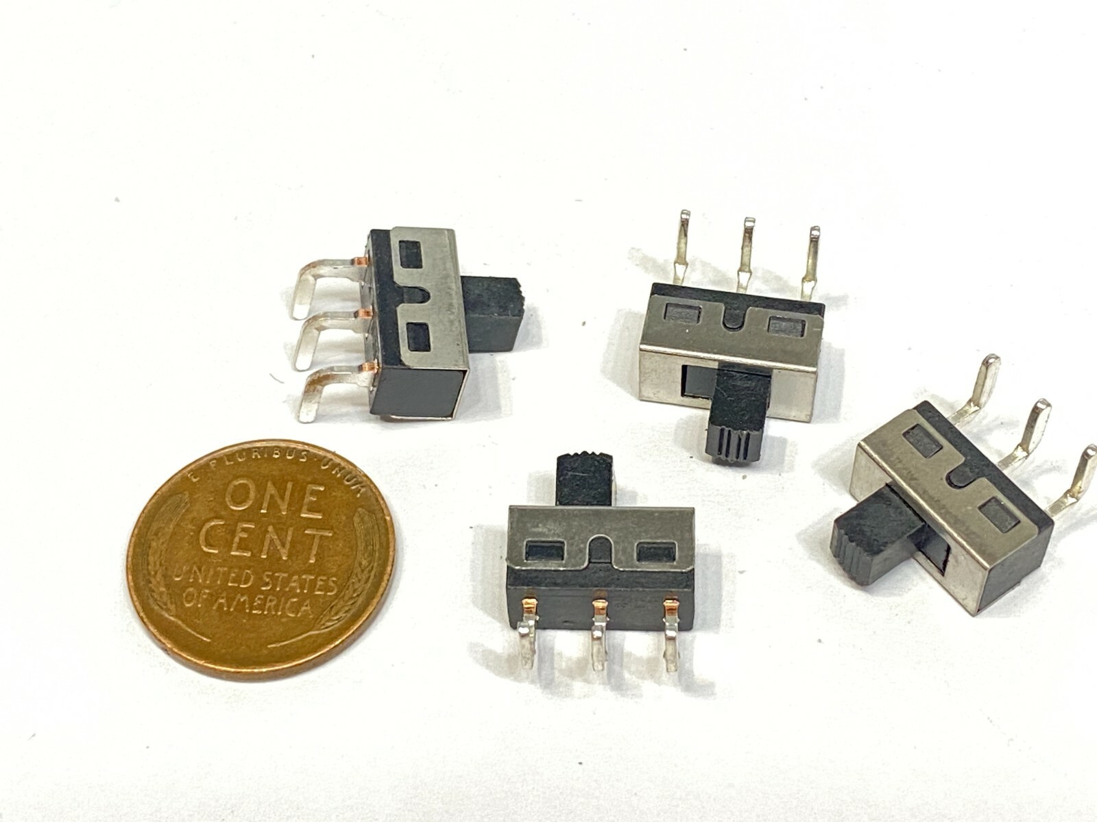 4 Pieces Slide switch 1P2T 3pin on/off SS-12D06G5 Angled Terminal Miniature