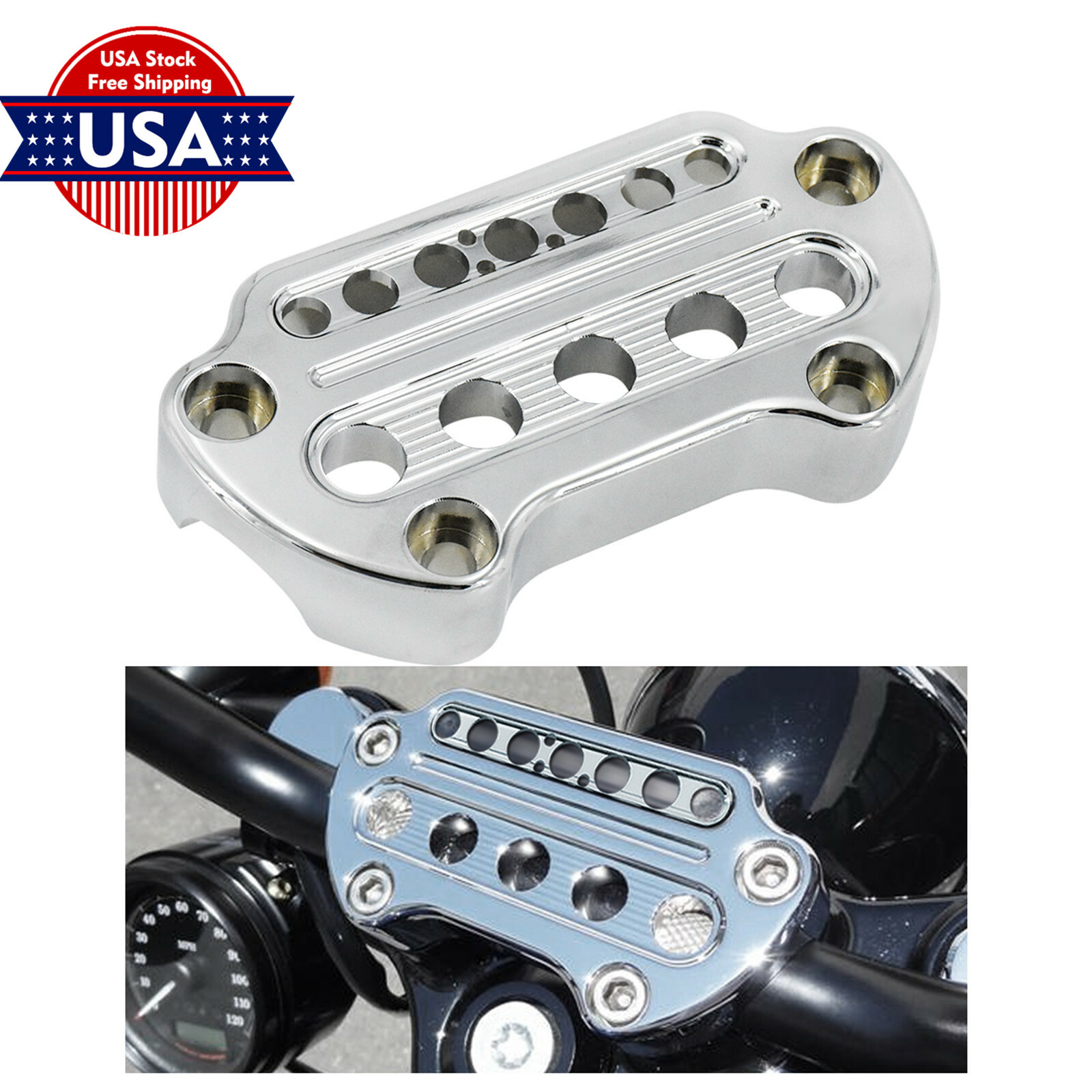 Front Indicator Handlebar Clamp Cover Fit For Harley Sportster XL 883 1200 Dyna