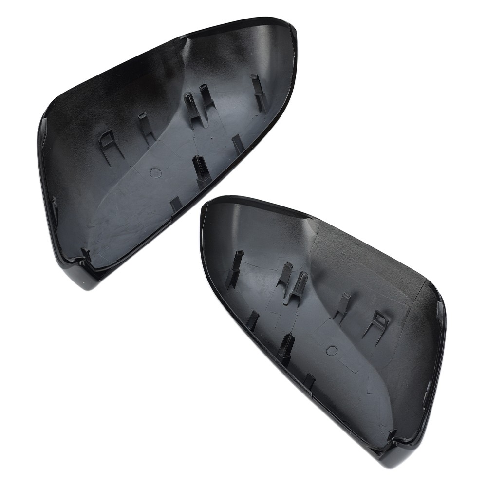 Pair Gloss Black Car Side Rearview Mirror Cover Caps For Toyota Camry 2018-2024
