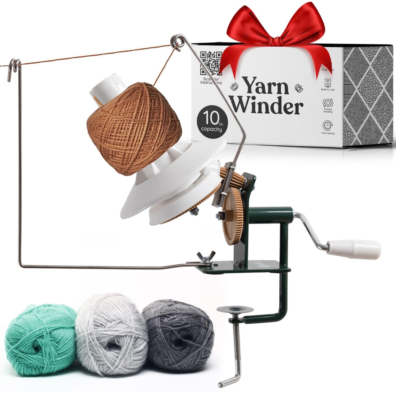 Large Capacity Yarn Ball Winder & Spinner for Crocheting and Knitting