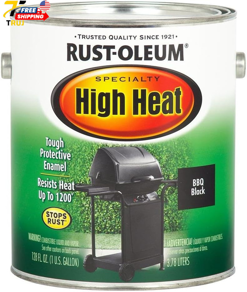 1 Gal  233967 Bar-B-Que Black Specialty High Heat Brush Paint Flat FREE SHIPPING