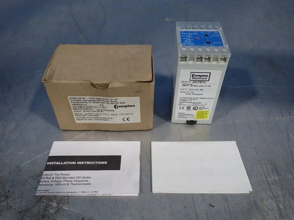 CROMPTON 252-PBTU-ECBX-DG-T1-EA PROTECTOR TRIP RELAY   06232310963