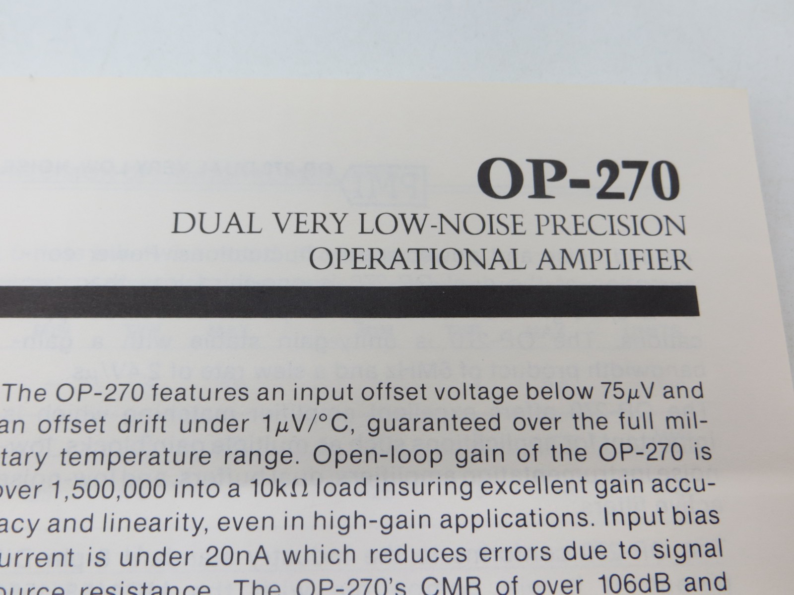 PMI Precision Monolithics Inc. 1988 Data Sheets lot of 5 technology reference