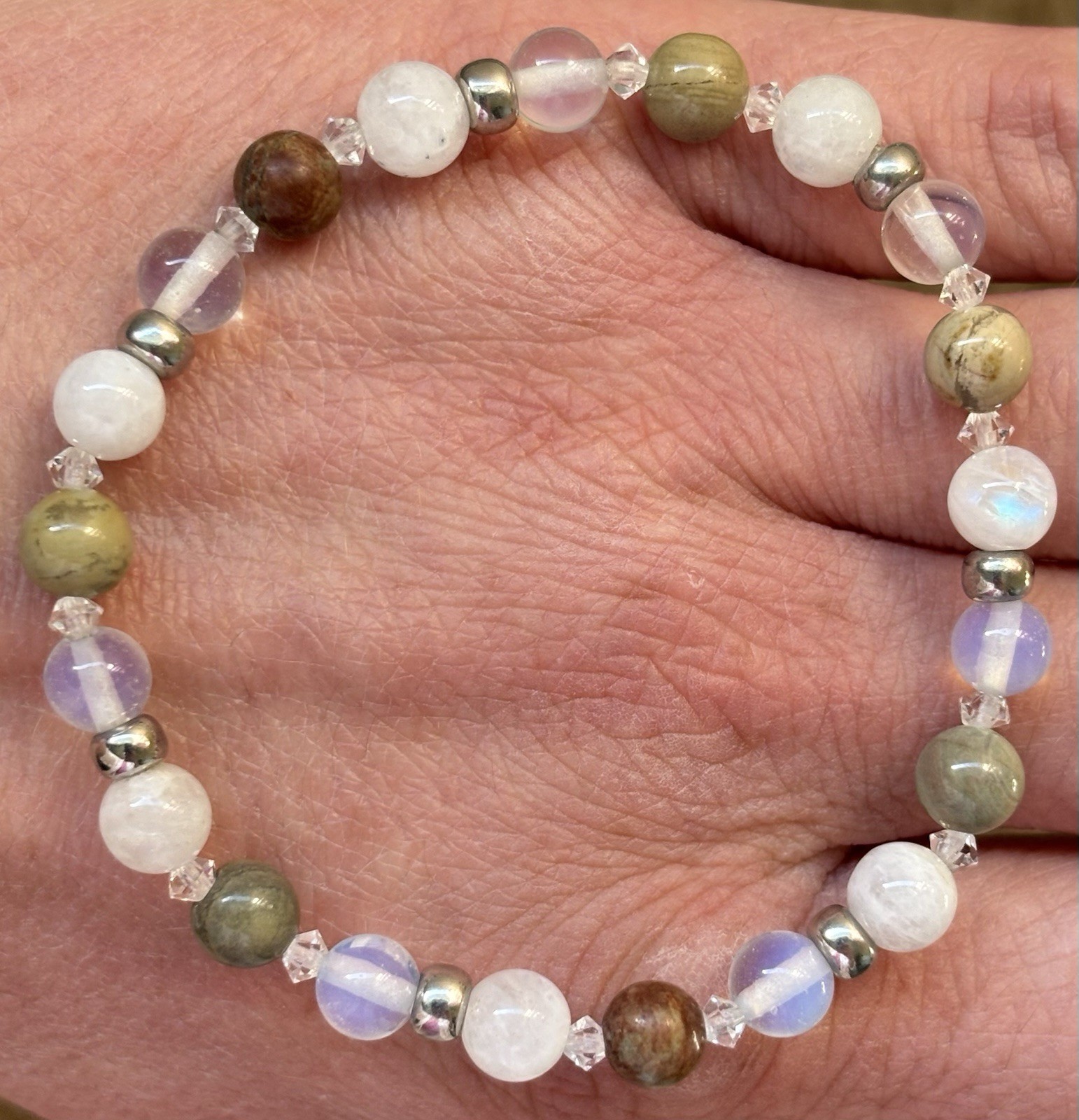 Stunning Gemstone Bracelet - Astrophyllite, Moonstone & Opalite