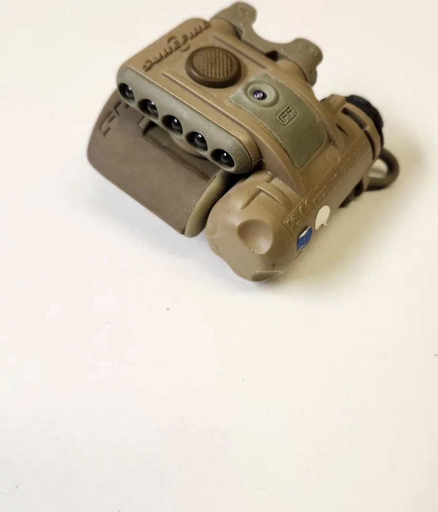 Surefire Tactical Helmet Light, Tan. IR LEDs, White And Red Light