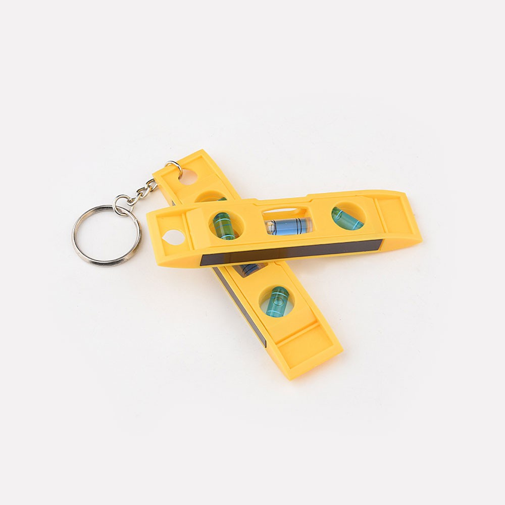 2Pcs Magnetic Bubble Level Mini Keychain Bubble Spirit Level Leveling Tool /
