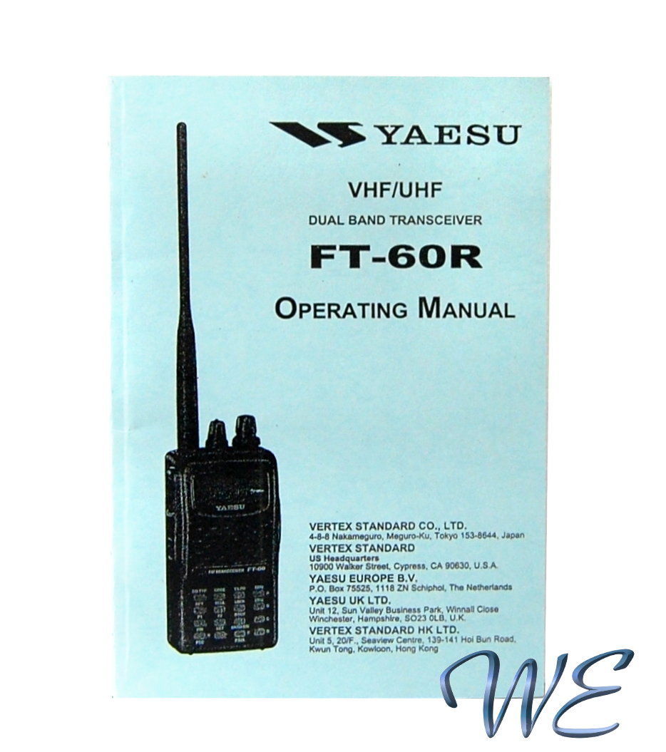 NEW Yaesu FT-60R Operating Manual Book in English size about 20.5x14.5cm