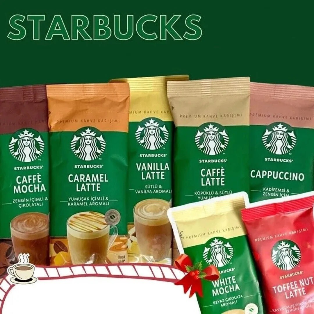Starbuck Instant Coffee Vanilla/Mocha/Cappuccino/Caramel/Latte/Whte Mocha/Toffee