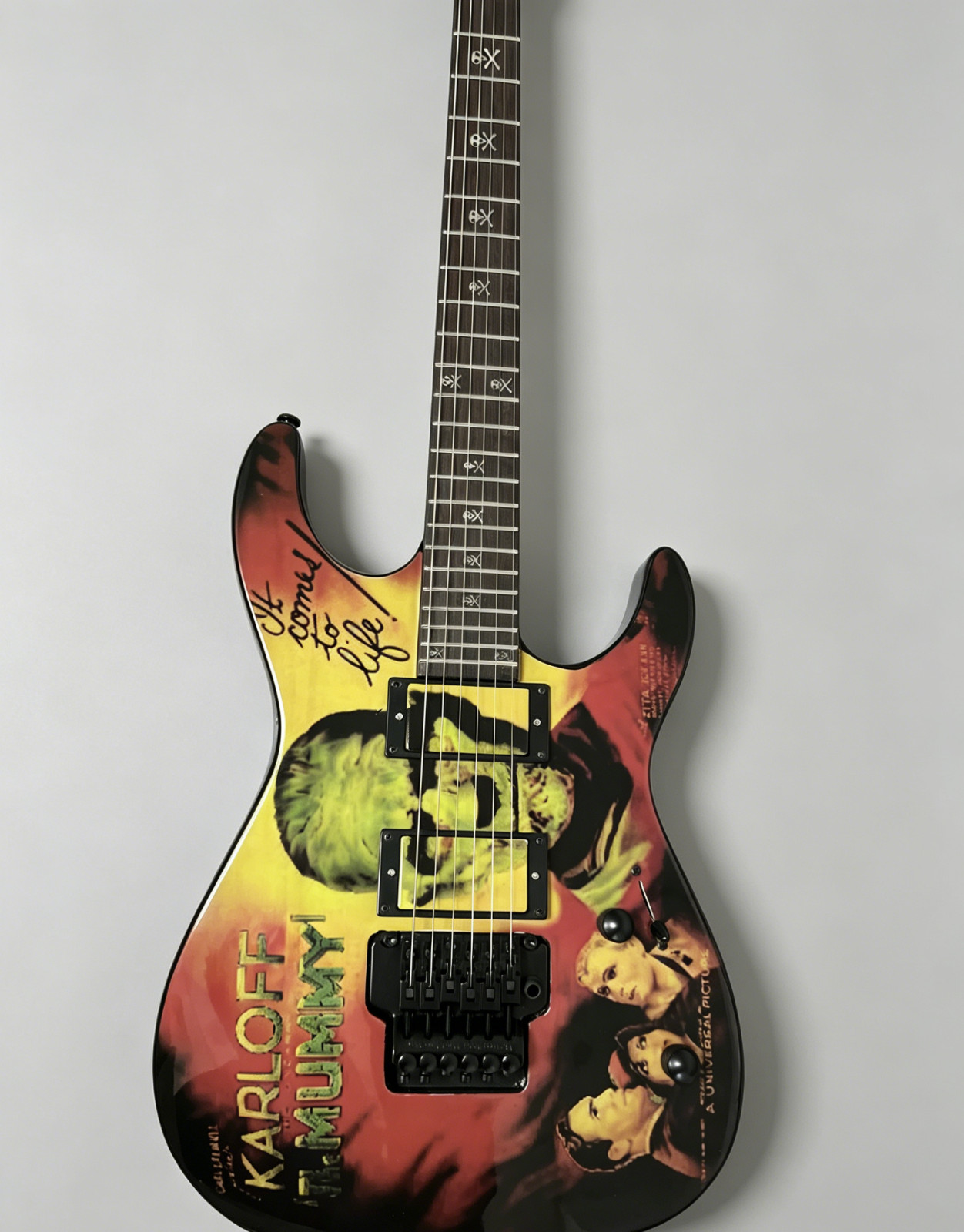 US STOCK  Kirk Hammett Karloff Mummy Electric Guitar with Floyd Rose Tremolo