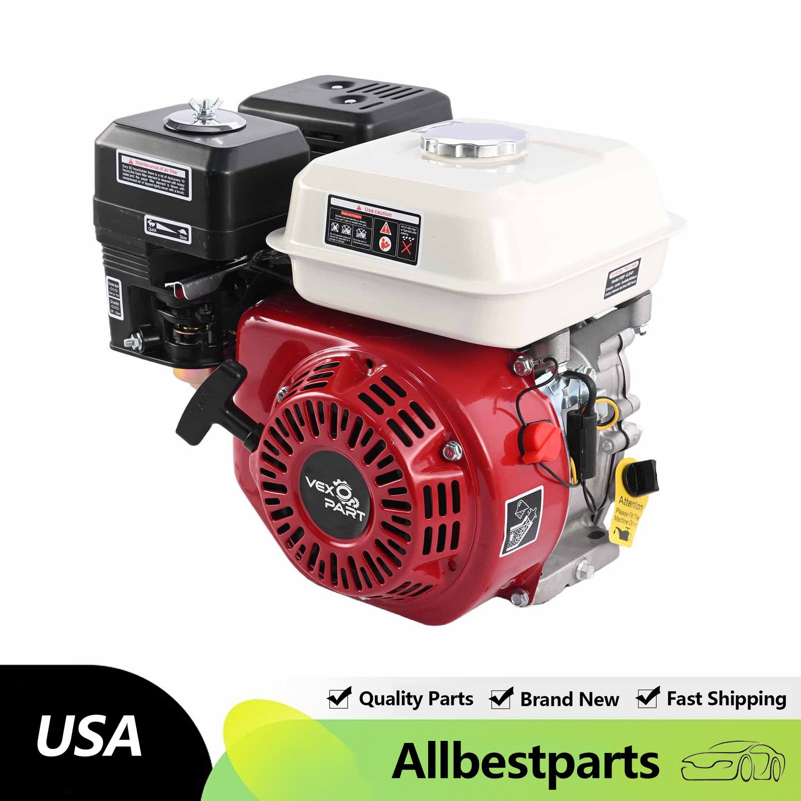 Gas Engine for Honda GX160 4-Stroke OHV Air Cooled Single Cylinder 6.5HP 160cc