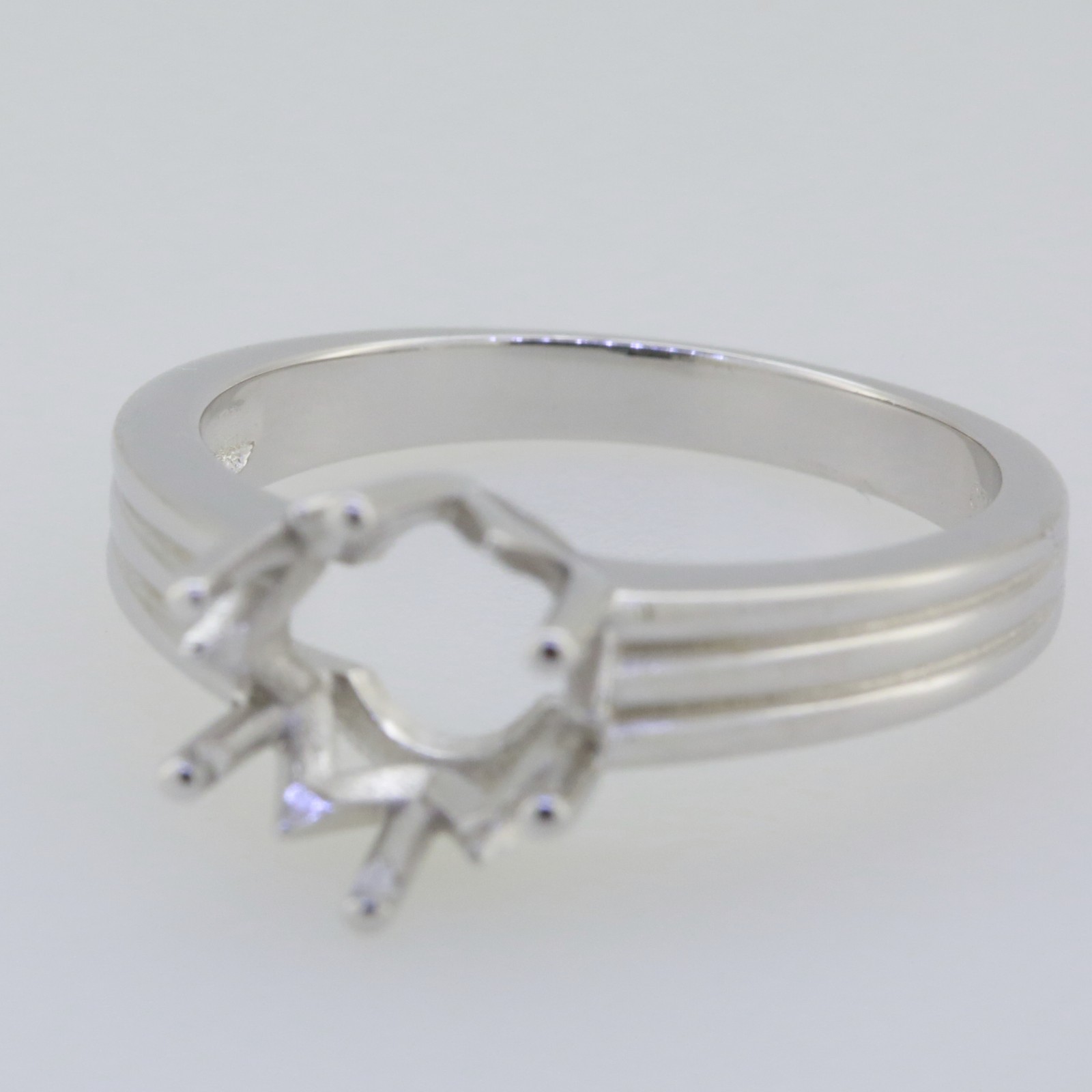 Sterling Silver Semi Mount Ring Setting Round RD 9x9mm