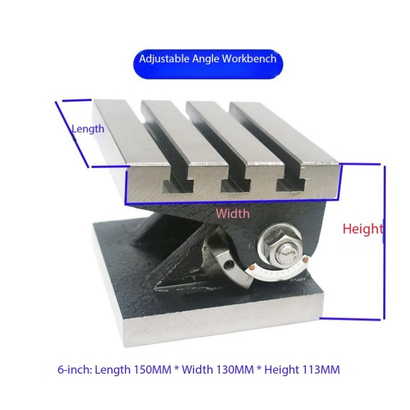Adjustable Angle Worktable, 90-degree Adjustable Milling Machine Worktable