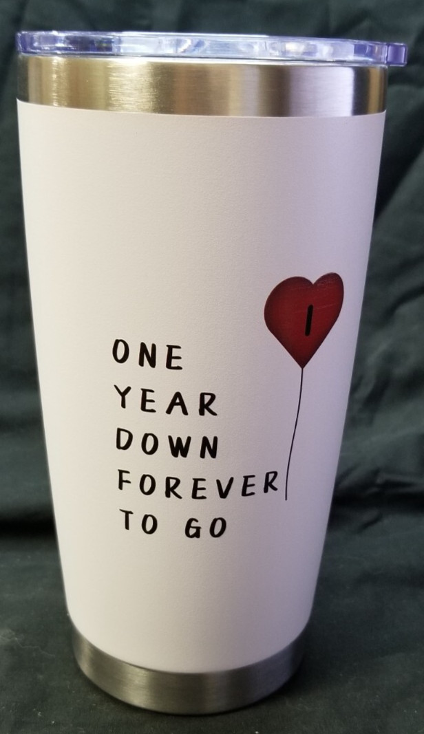 Niduilef 20oz Stainless Steel Tumbler Anniversary Tumbler