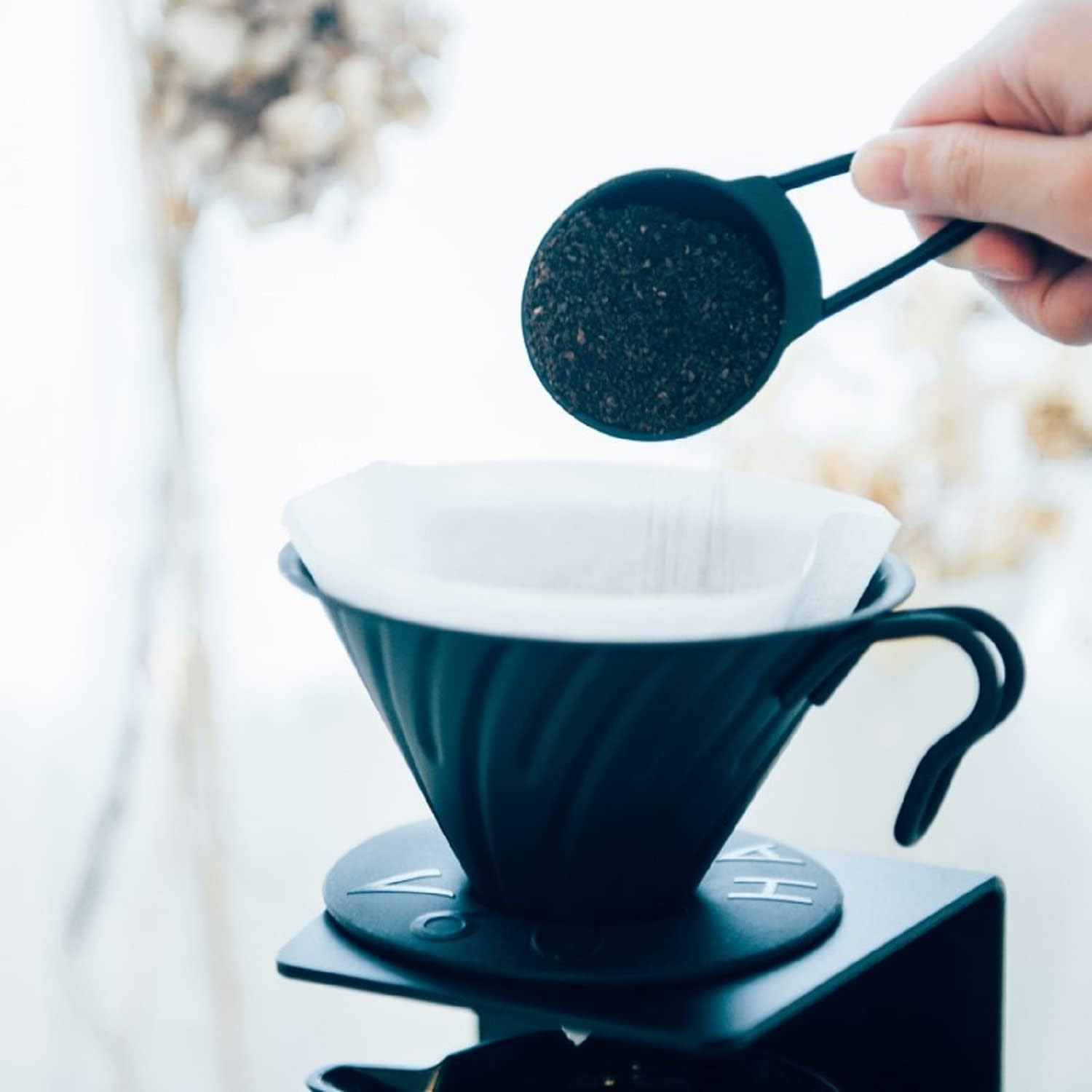 V60 Metal Coffee Dripper, 02 Matte Black