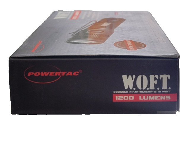 WOFT Powertac Tactical EDC Rechargeable 1200 Lumens Flashlight