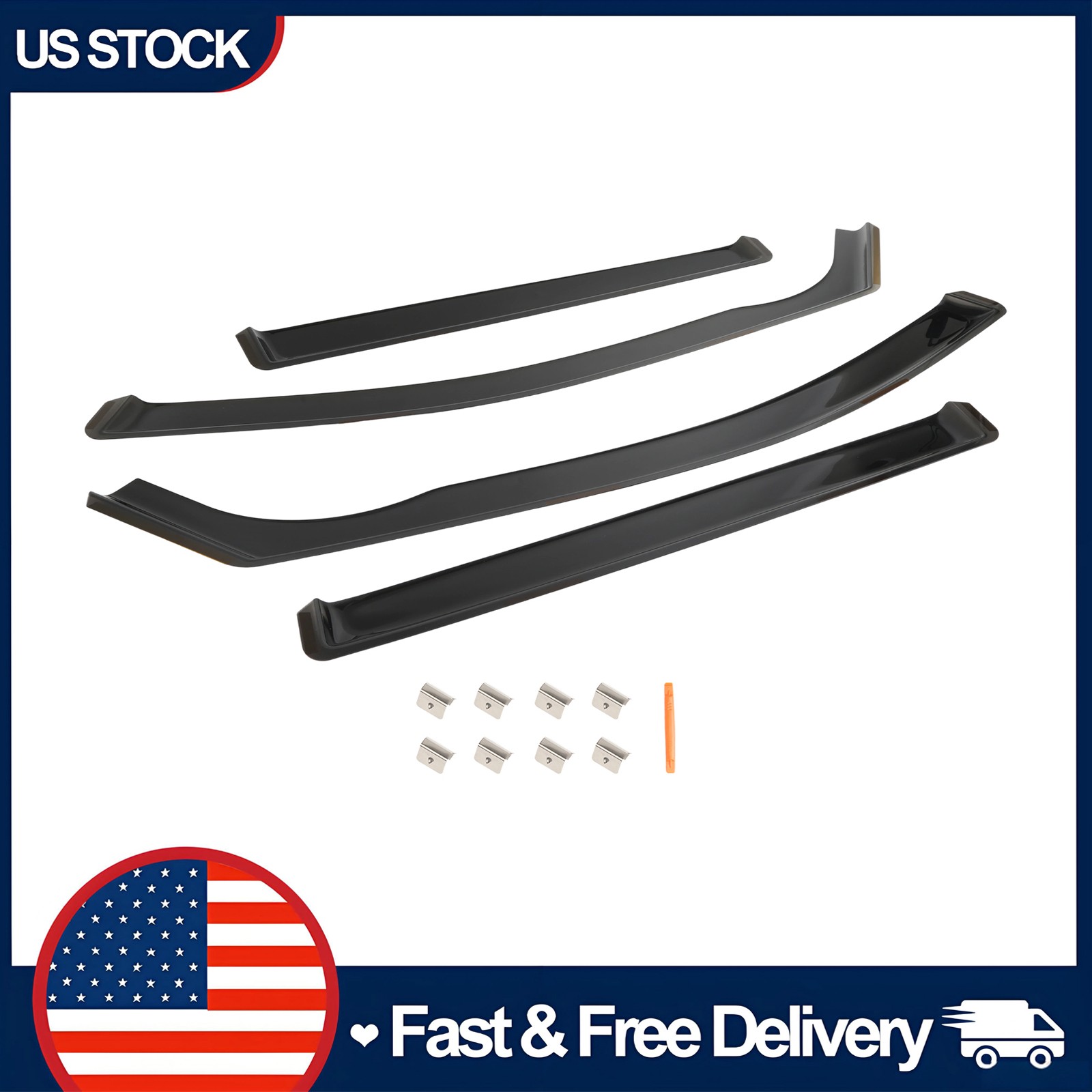 Sun Rain Visors Wind Rain Guards for Toyota RAV4 SHATTERPROOF 2019-2025