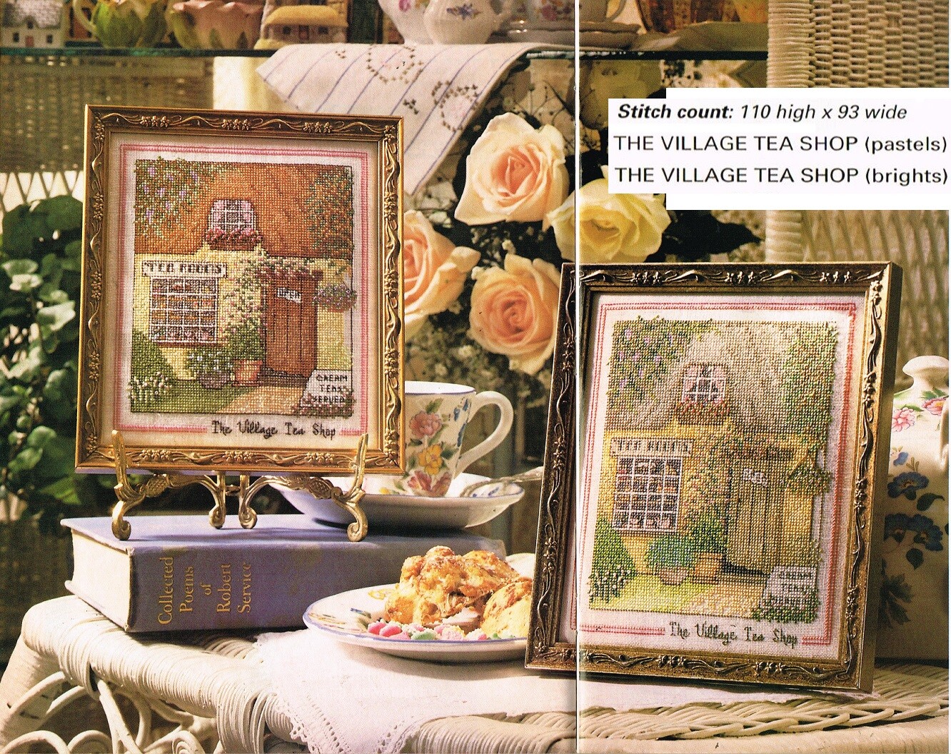 THE VILLAGE TEA SHOP -  CROSS STITCH PATTERN ONLY  GU - QUS