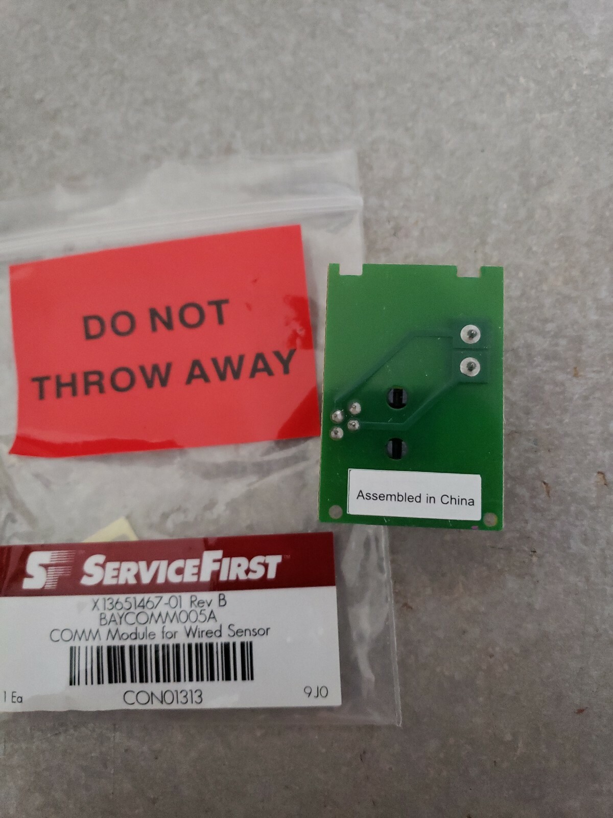 TRANE COMM MODULE FOR WIRED SENSOR X13651467-01 6400-2330-01