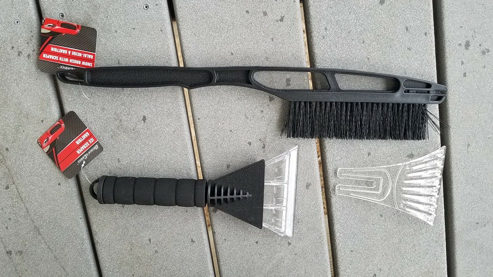 Detachable ICE SCRAPER Cushion Comfort GRIP FOR ICE & SNOW 20 inch OR 9.5 inch