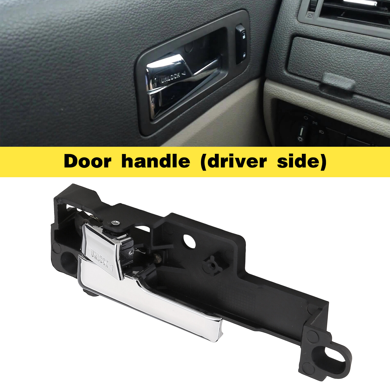 Inner Inside Door Handle Chrome Left Driver Front For Ford Fusion 2006-2012 US