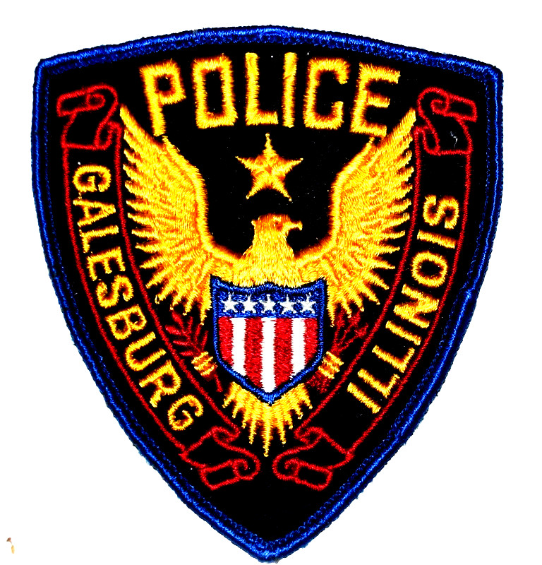 GALESBURG – POLICE - ILLINOIS Sheriff Police Patch EAGLE VINTAGE OLD MESH USED