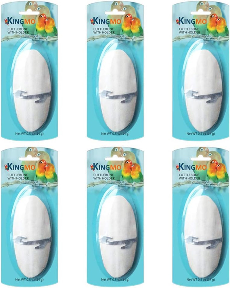 Jmxu'S 5"-5.5" Bird Cuttlebone for Parakeets, Cuddle Bone with Metal Holder