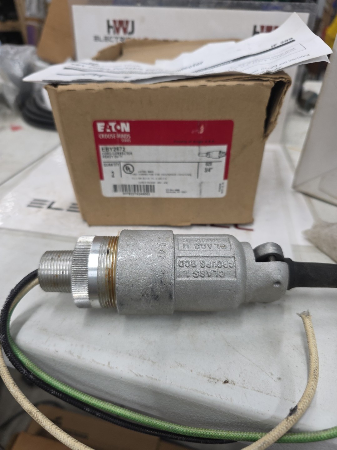 NEW CROUSE-HINDS EBY 2672 PORTABLE HAZARDOUS LOCATION CABLE CONNECTOR