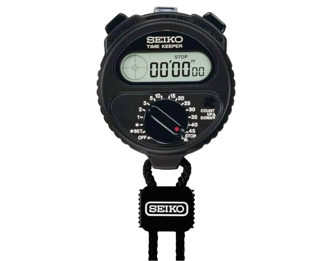 SEIKO STOPWATCH TIMEKEEPER SSBJ025 Black Digital quartz Great for sports