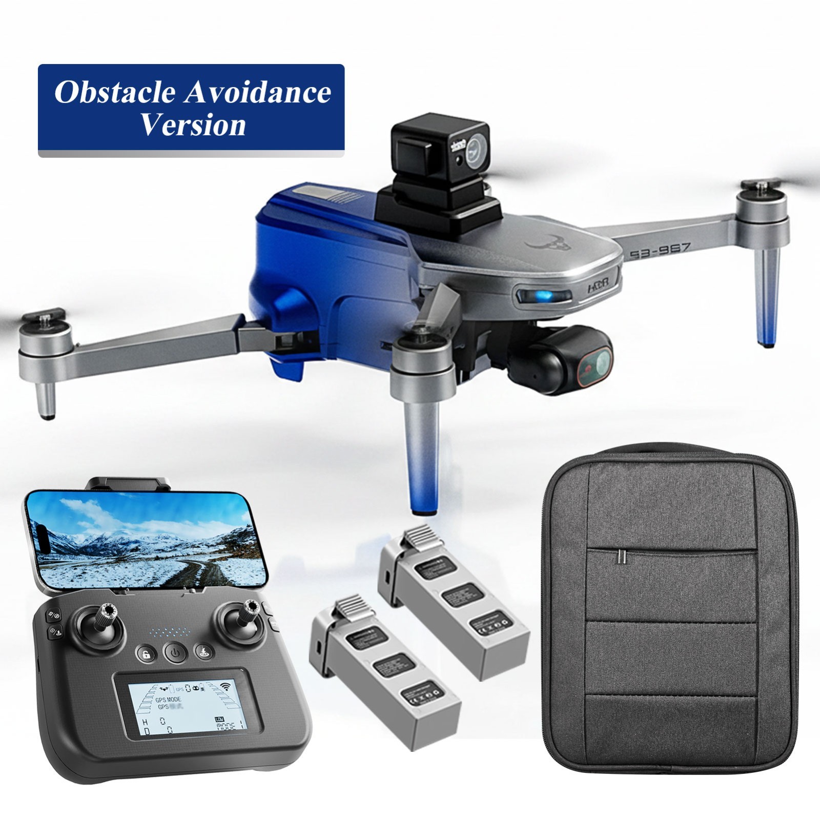 Obstacle Avoidance RC Drone, 8K Camera, GPS Auto Return, 60 Mins Flight Time