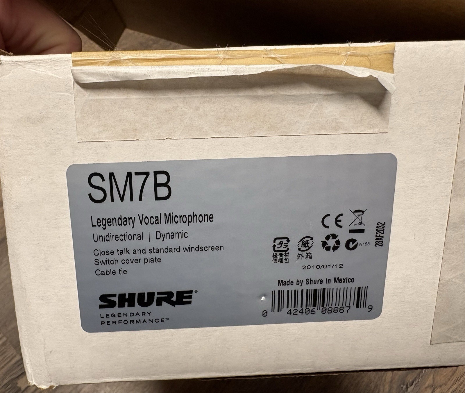 Used Box for SHURE SM7B Microphone SM 7 B