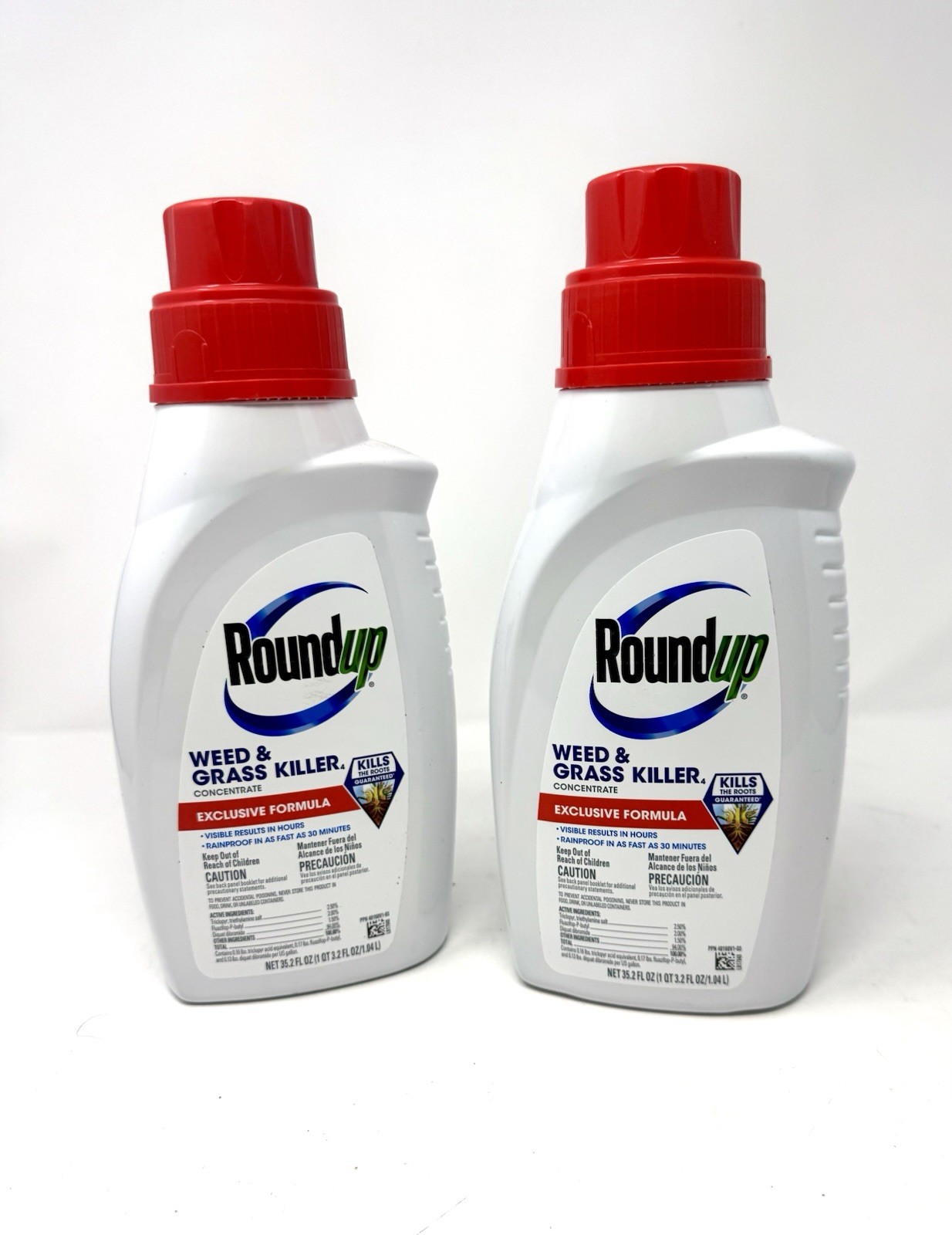 2x PACK Roundup Weed & Grass Killer Concentrate 35.2oz Lot Of 2 MAKES 10 Gallons