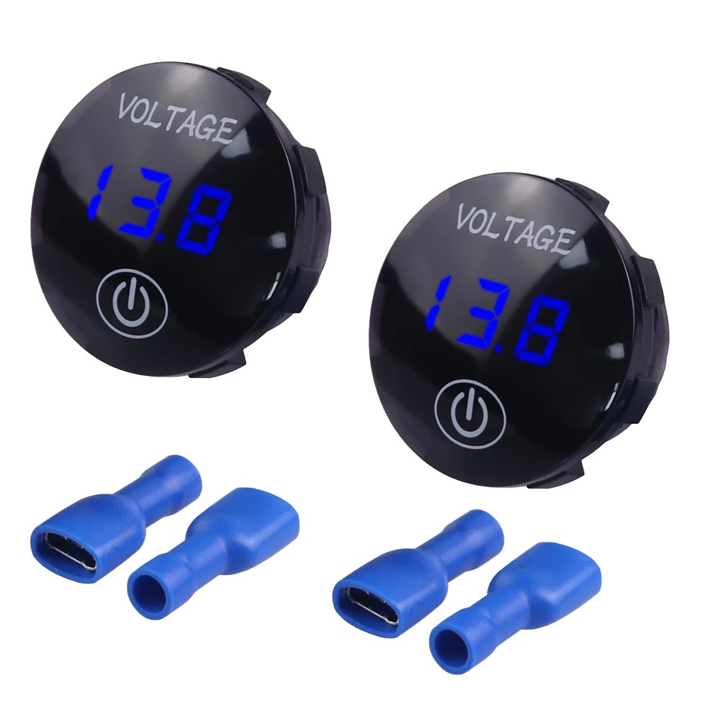 Nilight Blue LED Digital Display Voltmeter Panel DC12V Waterproof Digital