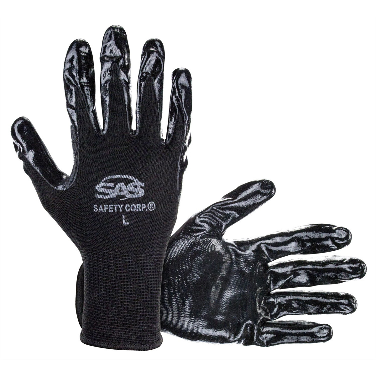 SAS Safety PawZ Nitrile Coated Palm Gloves - Large