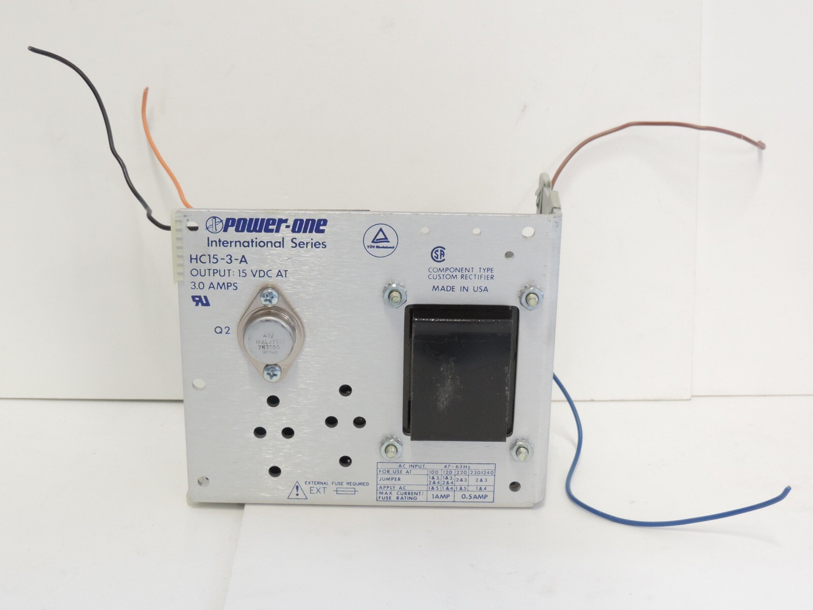 Power-One International Series HC15-3-A USA Power Supply 15V @ 3A