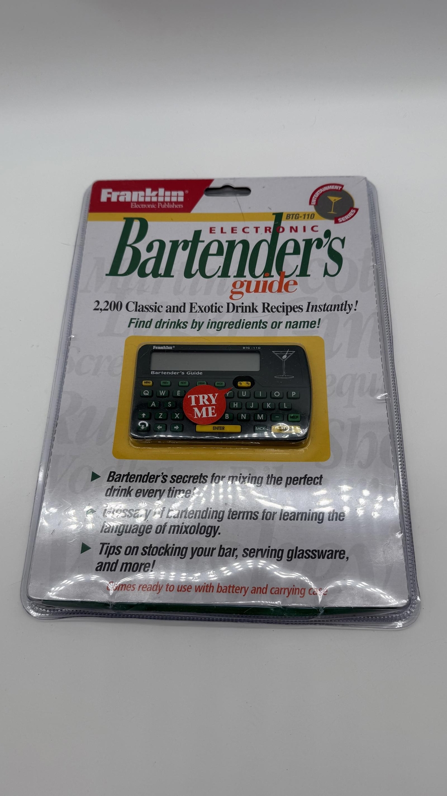 Franklin Electronic Bartender’s Guide – 2,200 Drink Recipes