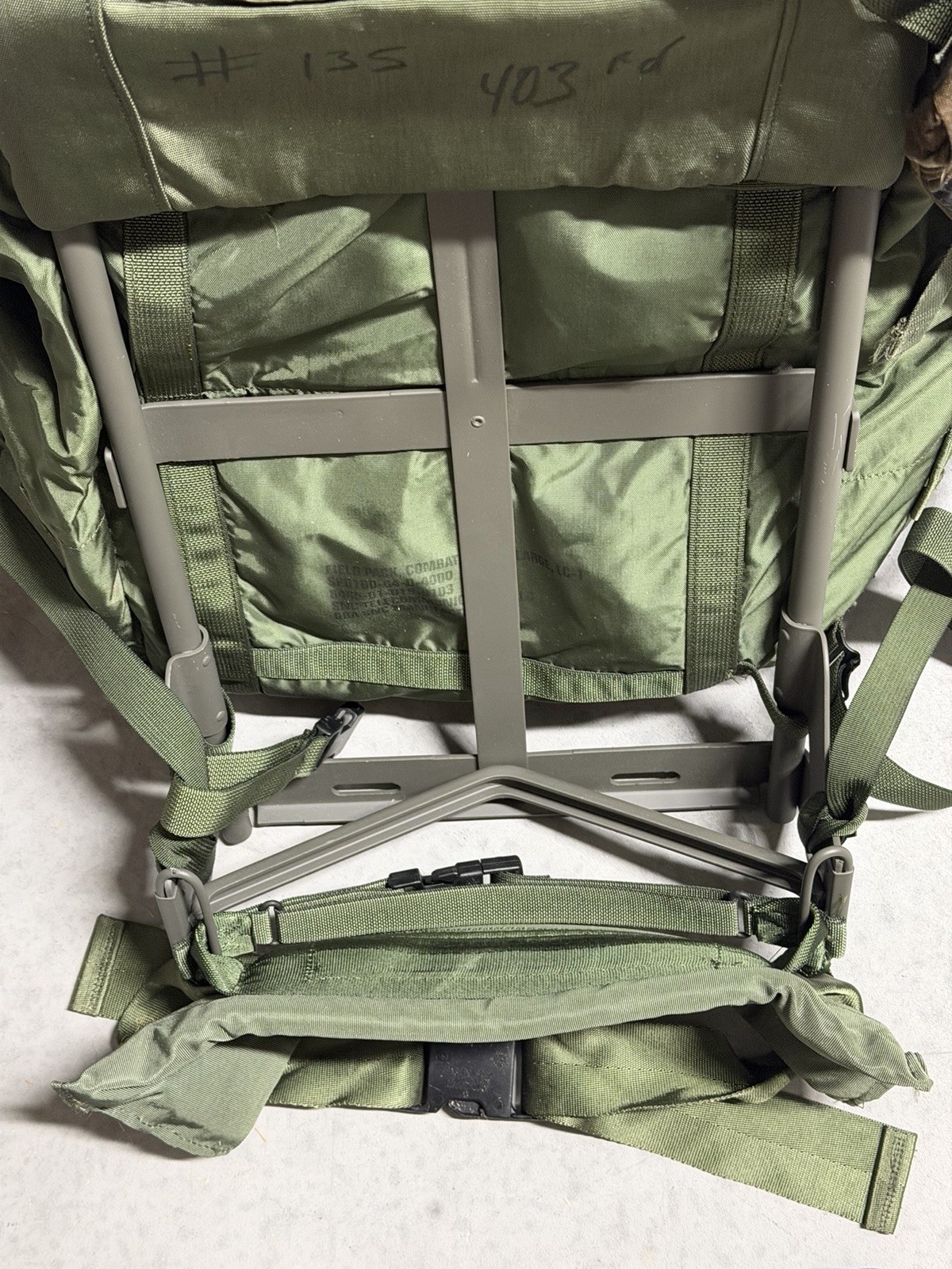 US Military Green Field Pack Backpack with Frame Original