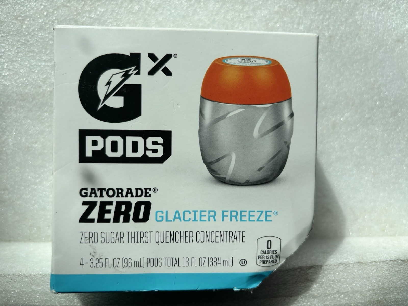 Gatorade Zero Glacier Freeze GPODS – 4 Pods, 3.25 fl oz (96ml) Each, Sugar-Free