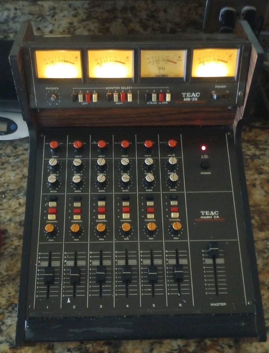 Teac Model 2A Audio Mixer & MB-20 Meter Bridge Multitrack Series