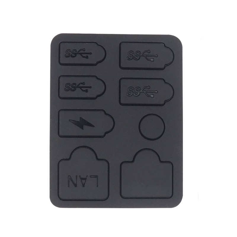 Dust Protector for PS 5 Slim LAN Type-C USB Dock Plug Gaming Accessories Black