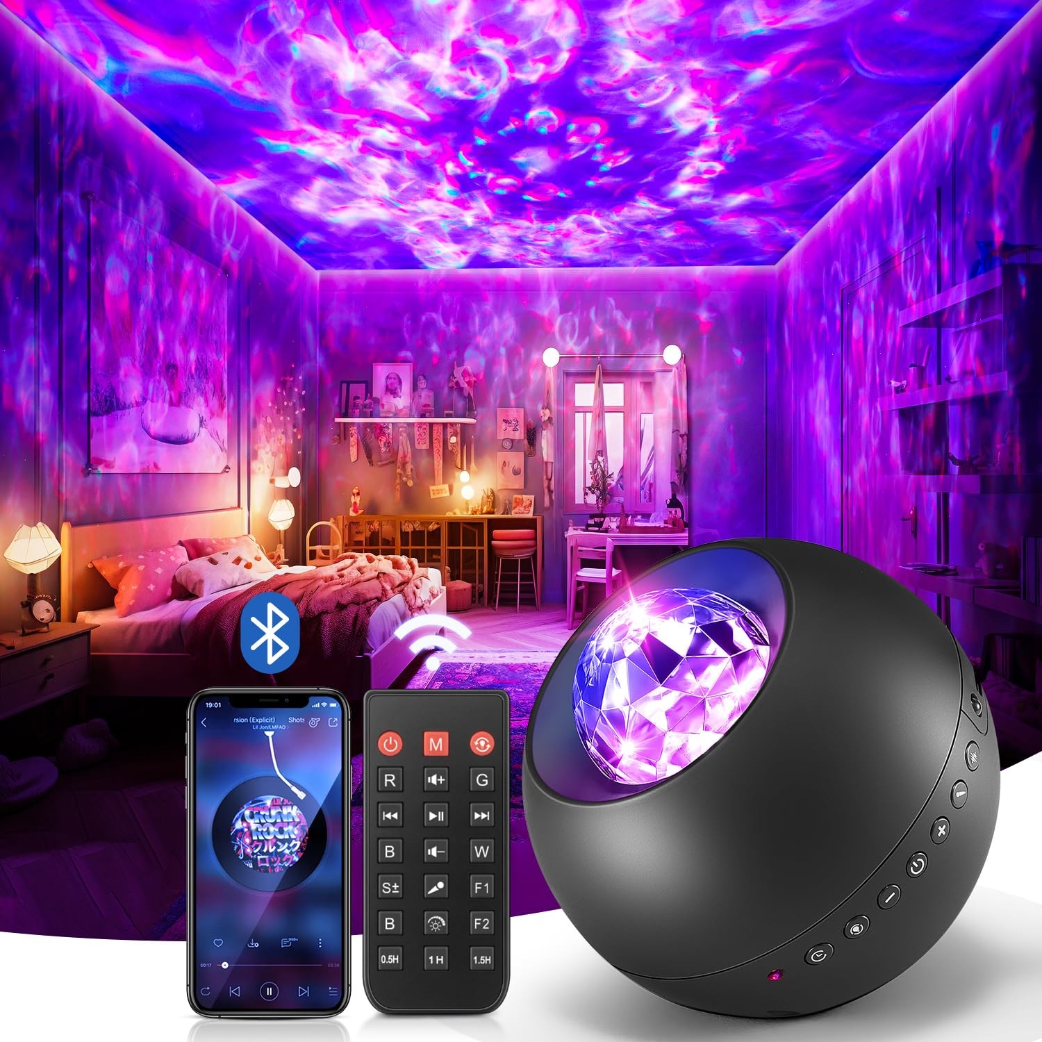 Galaxy Projector for Bedroom Gifts for Teen Boy Gifts, 20Colors Galaxy Light ...